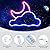 JTLMEEN Neon Sign - Cloud and Moon Led Neon Light, Neon Lights Sign for Wall Decor USB Powered Led Neon Signs for Bedroom Kids Room Wedding Party Decoration, Brightness Adjustable