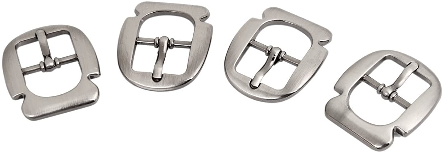 XYWHPGV 33mm x 28mm Silver Gray Metal Belt Single Pin 4 Pcs(adafa 214fb 3bc92 f7f2f 29e0f 5e614
