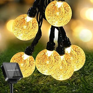 SUWITU Solar String Lights, 40 LED 22Ft/6M Solar Lights Outdoor Garden, Solar Fairy Lights Waterproof 8 Modes Indoor/Outdoor Solar Lights for Bedroom, Yard, Wedding, Party Decorations (Warm White)