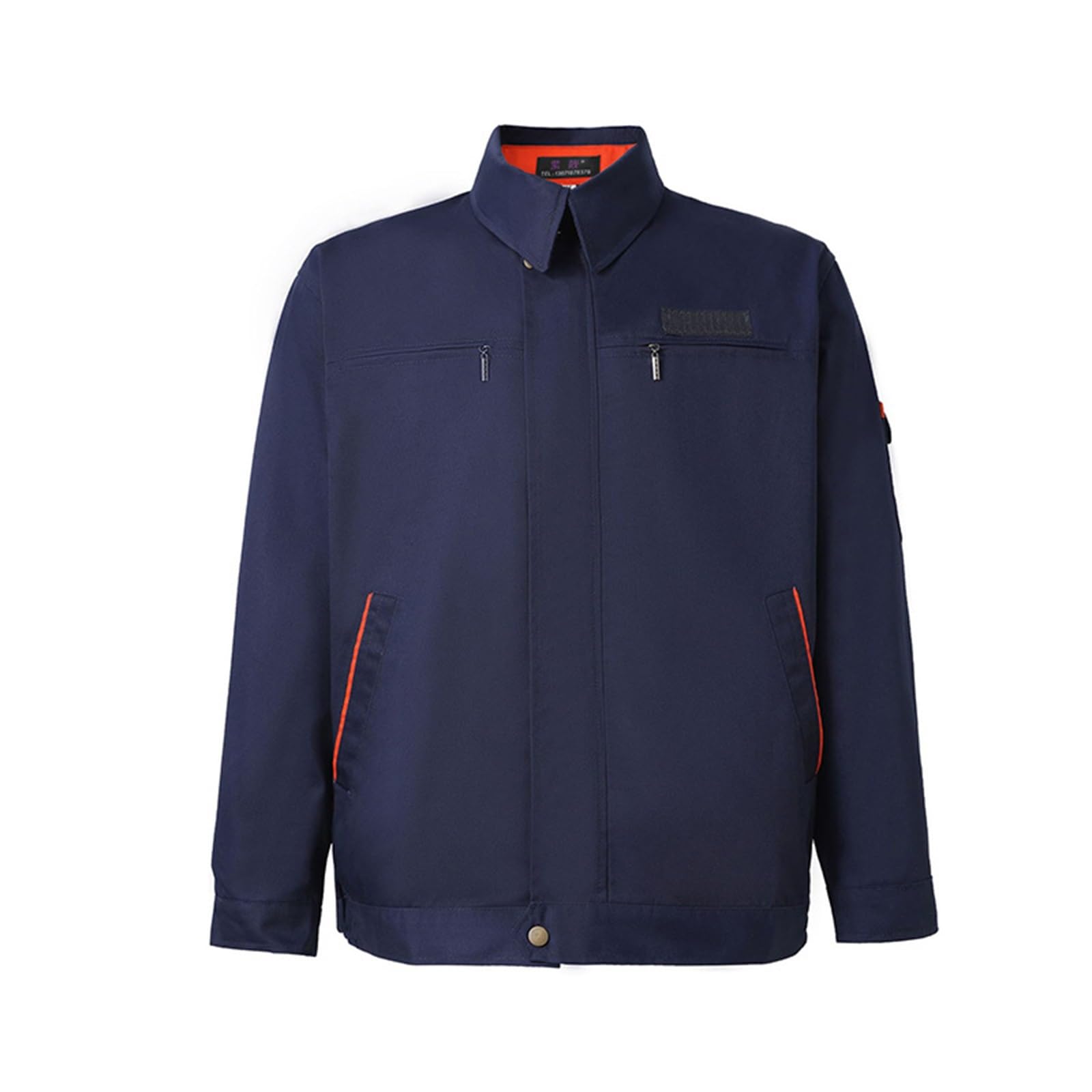 Combinaison de Travail de Soudage En Coton pour Hommes Veste de Soudeur À Col Montant Vêtements de Travail Ignifugés pour Atelier D'usine