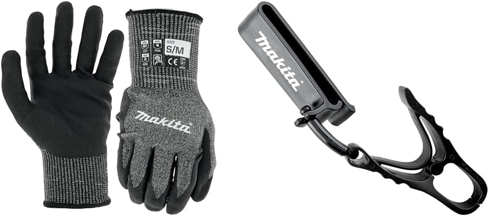 Makita Unisex FitknitÂ T 04139 Advanced FitKnit Cut Level 7 Nitrile Coated Dipped Gloves