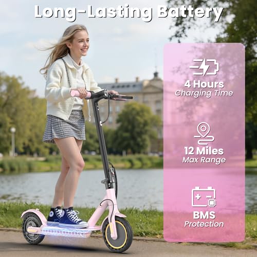 Image of WERHY Foldable Kids Electric Scooter, 350W Motor, Max 12 /16Miles Long Range, 19 MPH Max Speed, 8.5 inch Solid Tire, Lightweight Foldable E-Scooter with Dual Braking, Digital Display, Cruise Control