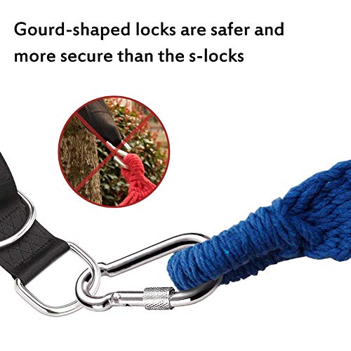 Tree Swing Hanging Straps Kit Holds 2000 Lbs,5Ft Extra Long Straps Strap With Safer Lock Snap Carabiner Hooks Perfect For Tree Swing & Hammocks, Perfect For Swings,Carry Pouch Easy Fast Installation #TOP4