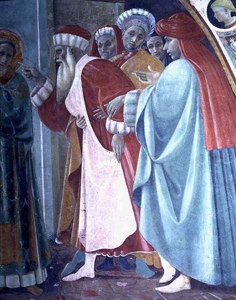 Impression d'affiches la Dispute de Saint Etienne par Paolo Uccello sur toile de 60x90cm