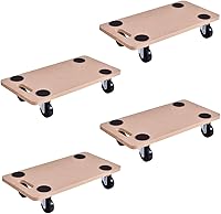 Vista 8 de ERGOMASTER Dolly móvil para muebles con 4 ruedas, rodante de madera resistente, soporta de forma segura 500 libras, transportador multifuncional