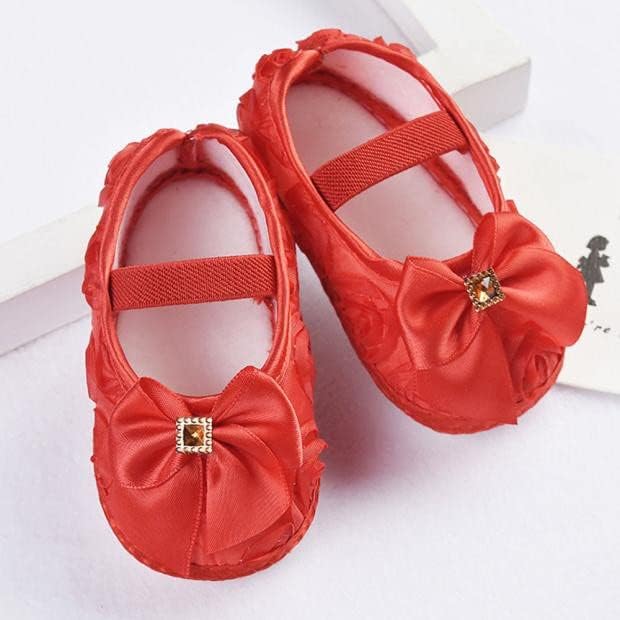 Miniatura 2 de Zapatos elásticos para caminar con lazo para niños y niñas rojo 13 13