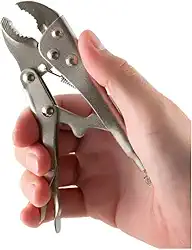 Alicate De Pressão 5 Polegadas Eda 0Lf Mini Mordentes Curvo Profissional Aço Cromo Cabo Ergonômico Ferramenta