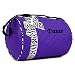 Girl's Quilted Nylon Dance Duffel Bag (Purple w/ Zebra Bow)