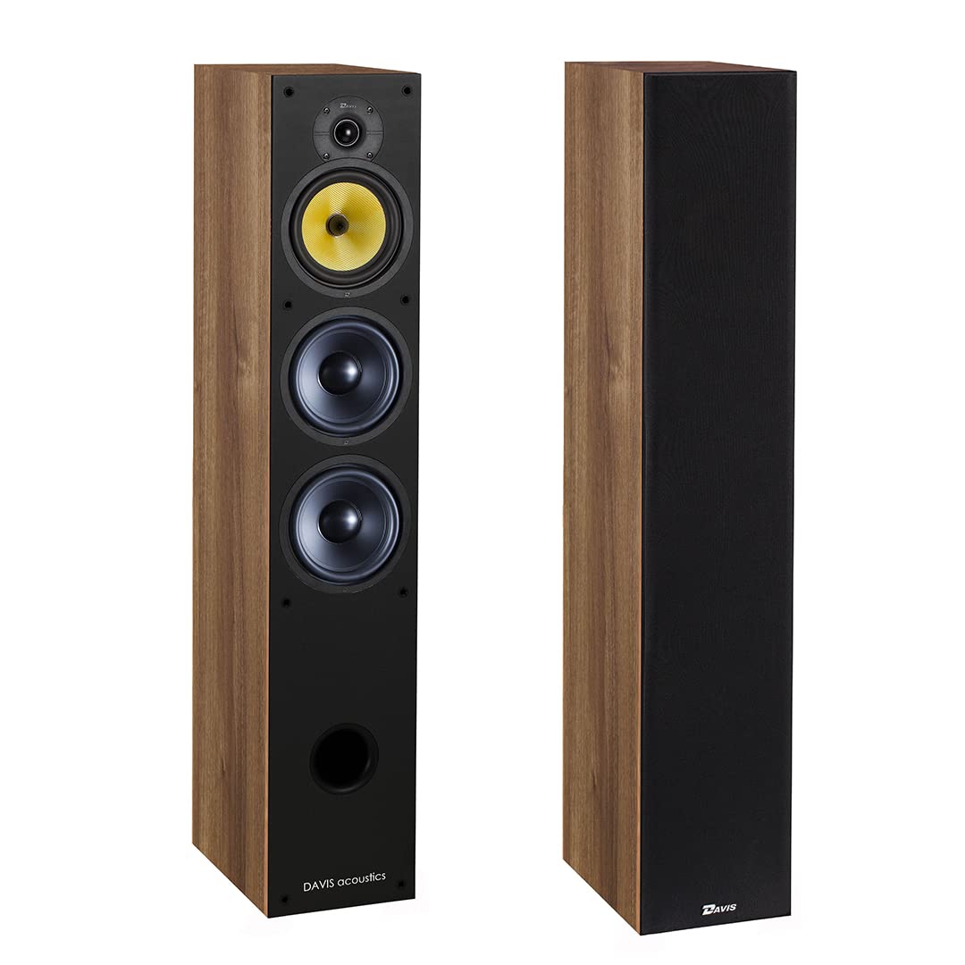 Davis Acoustics Hera 250 Noyer - Enceinte Colonne Passive 3 Voies/4 Haut-parleurs - Vendue à la pièce
