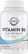 Vitamin B6 12,5mg | 365 hochwirksame vegane Tabletten | Trägt zu einem gesunden Stoffwechsel, einer normalen Funktion des Nerven- und Immunsystems bei | Trägt zum Abbau von Müdigkeit bei Von Nutriota