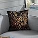 Emvency Throw Pillow Cover Square 16x16 Inches Steampunk Steam Punk Gears Clock Abstract Gold Technology Vintage Bronze Century Polyester Decor Hidden Zipper Print Pillowcases