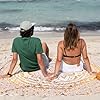 MOMOMUS Arazzo Mandala Multiuso - Pareo Mare Grande Antisabbia XXL da Spiaggia, senza Sabbia - Ideale come Sottile Telo Picnic, Yoga, Campeggio - Marrone, 210x230 cm #3