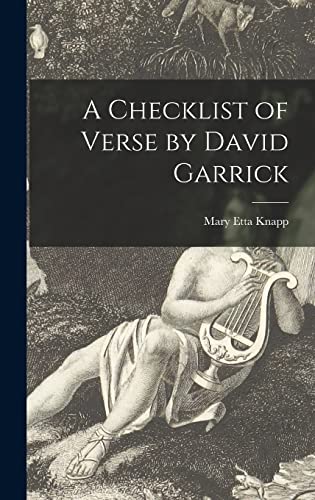 A Checklist of Verse by David Garrick