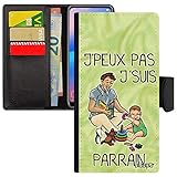 utaupia Coque pour Apple iPhone 15 Pro à Rabat Portefeuille Porte Cartes j'peux Pas j'suis Parrain jpeux magnetique Drole Pas Cher Comique 128 Go
