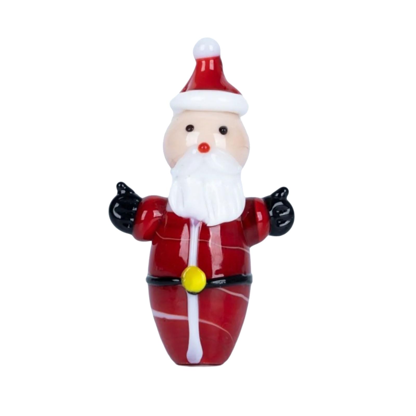 JDNH Additional Glass Snowfigure Statue Christmas Decoration Artisanal for Indoor Car Holiday Celebratory Display Artist