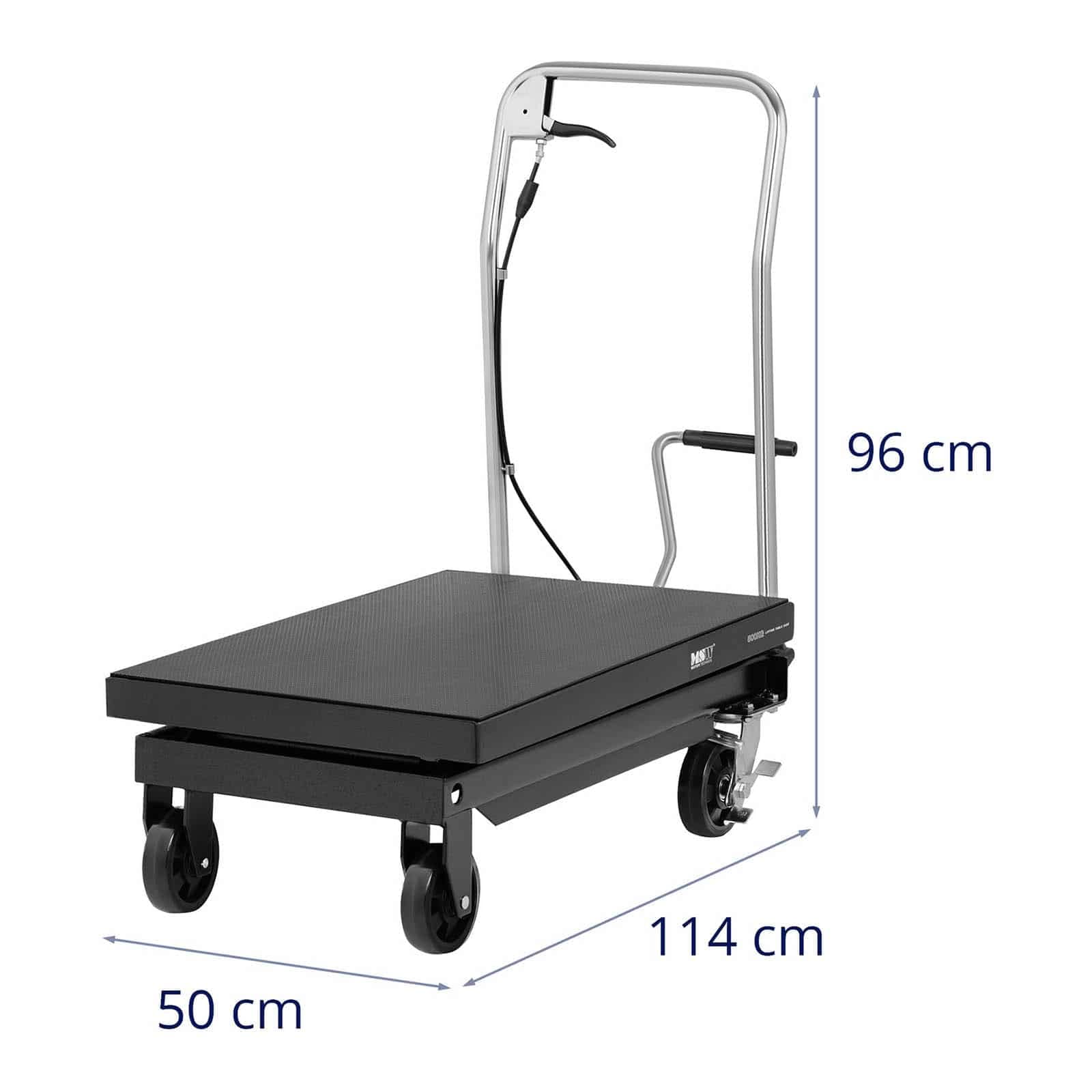 MSW Carrello Sollevatore A Pantografo Con Piano Elevatore Idraulico MSW-LTC500 (500 kg, Acciaio)