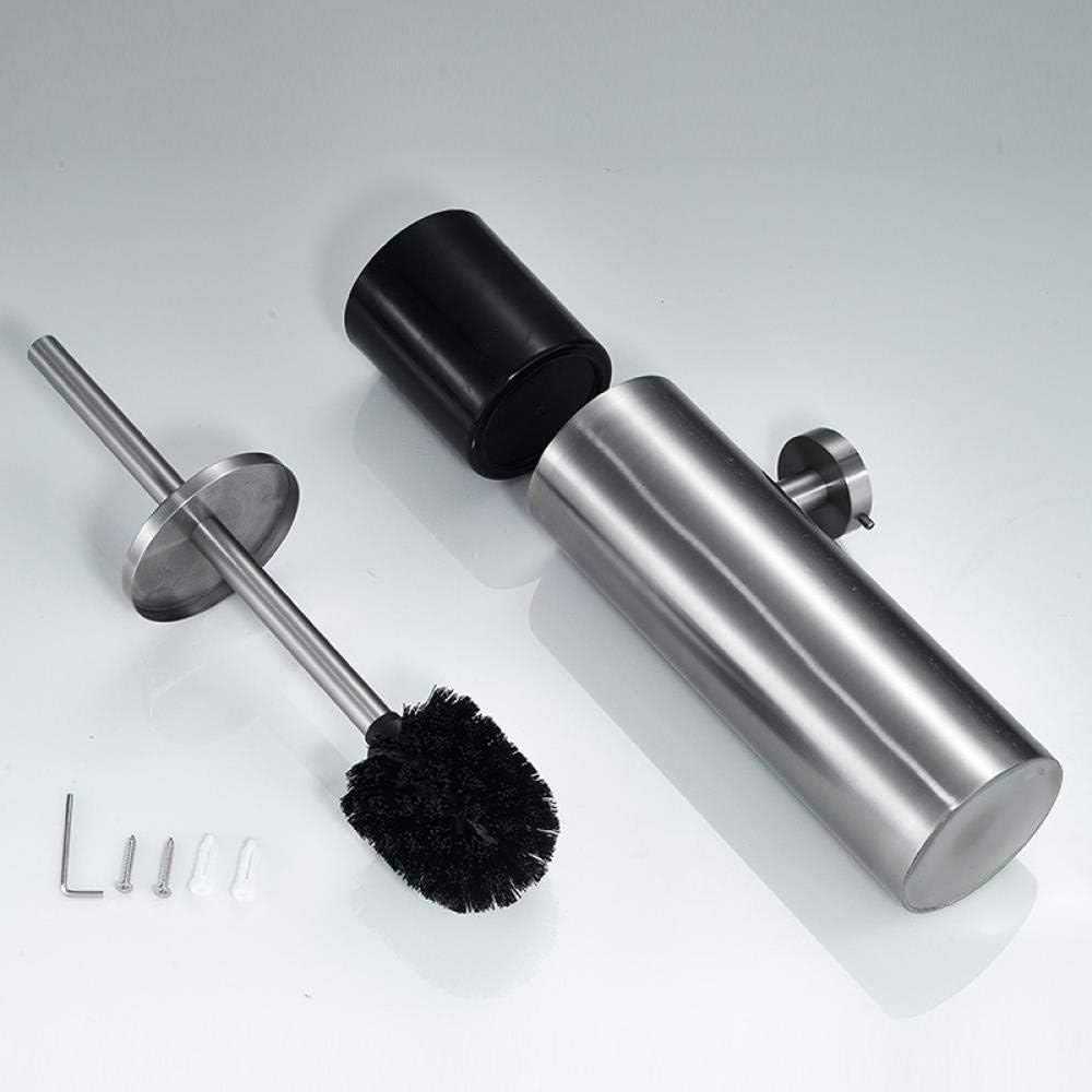 Toilet Brush,Toilet Brush Holder Wall Mount - Stainless Steel Toilet Brush Coordinate Cleaning kit Black Spherical Brush Toilet Brush