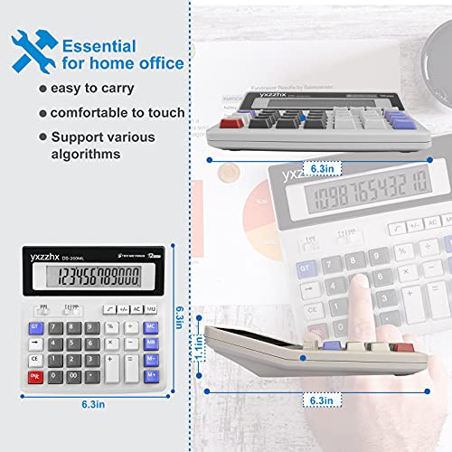 Yxzzhx 200ML Desk Calculator 12 Digit Extra Large 4.3-Inch Lcd Display, Two Way Power Battery And Solar Calculators Desktop, Big Buttons Easy To Press Used As Office Calculators thumb #2
