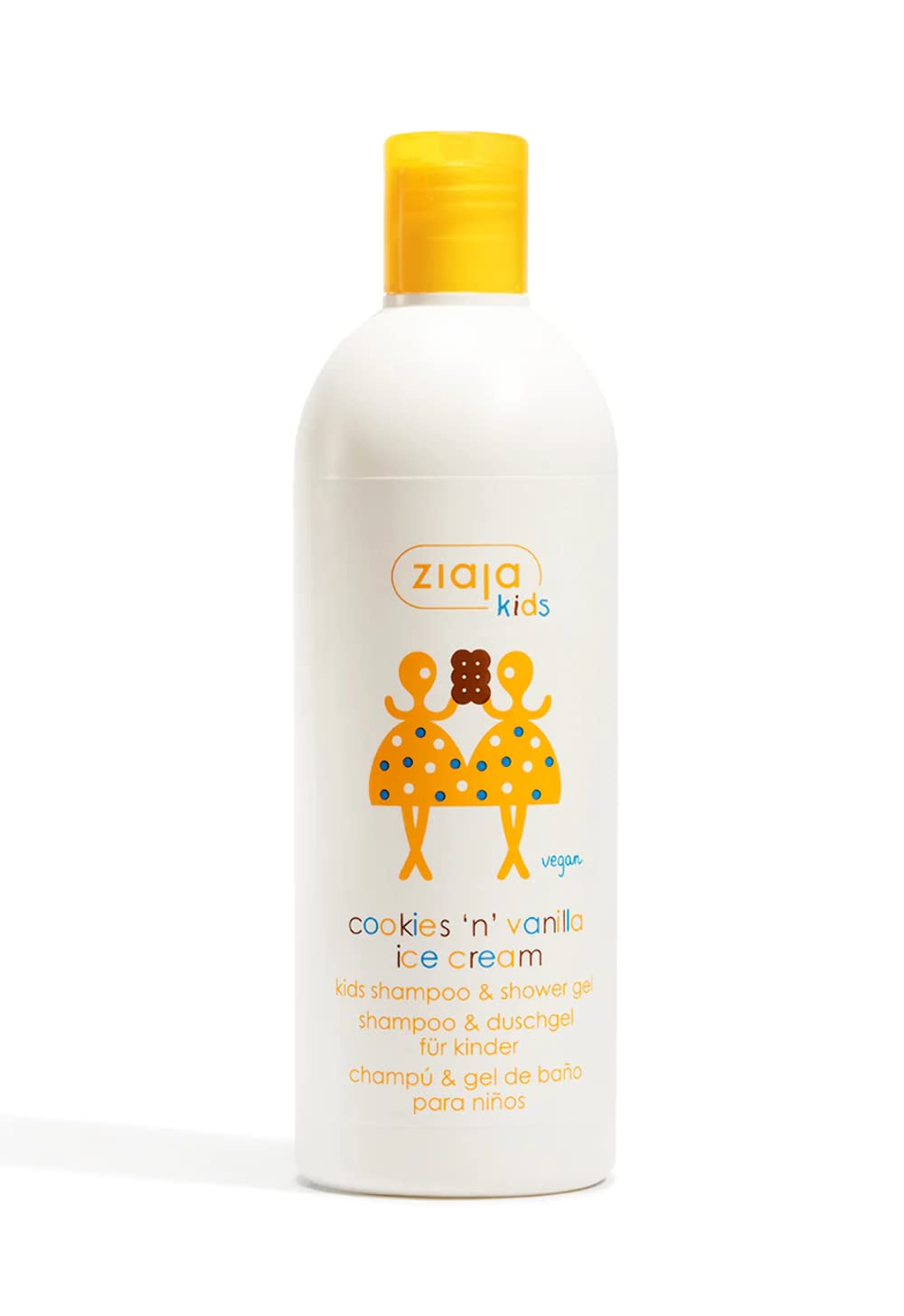 Ziaja Champú y Gel de Baño para Niños Helado de Vainilla y Galleta, 400ml