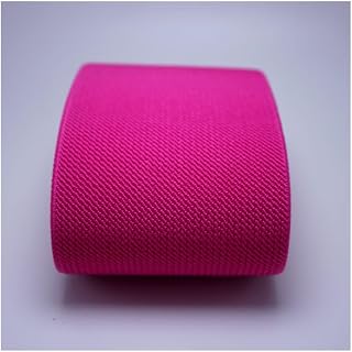 Cinta elástica de látex de 2 m de ancho, duradera, para falda y falda, color rosa