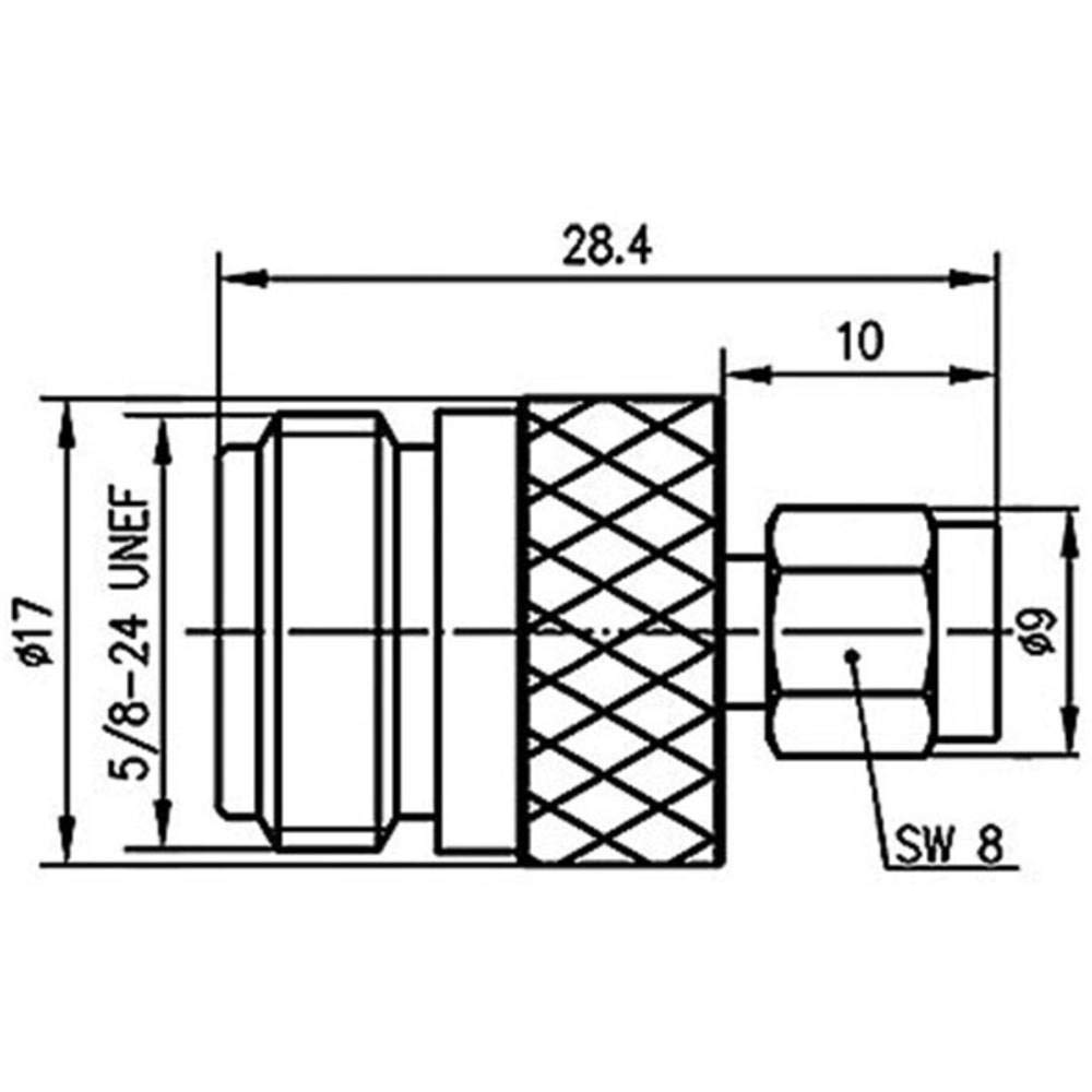 TELEGARTNER J01027B0016 J01027B0016 adapter N gniazdo N - wtyczka SMA 1 szt.