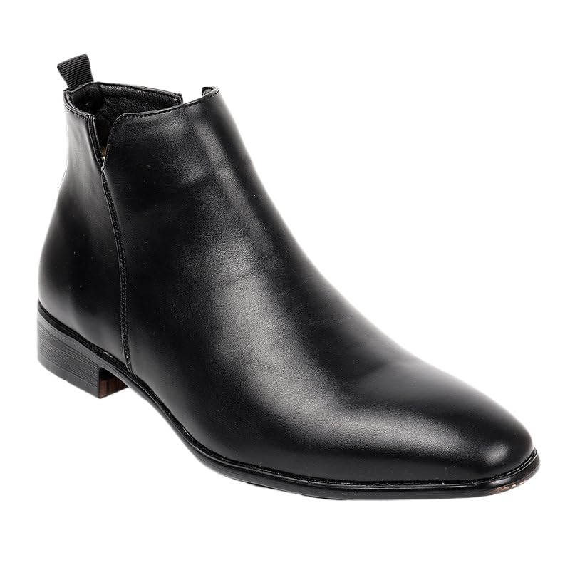 JXpxbao Herrenmode Reißverschluss Chelsea Stiefel Herren-Motorradstiefel Combat Casual Dress Boot Für Männer