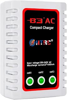 HTRC RC Battery Charger, AC 100-240V Output 20W 1000mA/2000mA 2-8S (2.4-9.6V) NiMH/NiCD Battery Chargers with Standard Tamiya Connector for Drone, RC Car, RC Boat, Airsoft Batteries