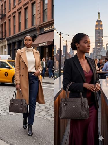Image of Fostelo Women's Felisa Satchel Tote Handbag for Women | Ladies Purse | Stylish Shoulder Bag | Gift For Women