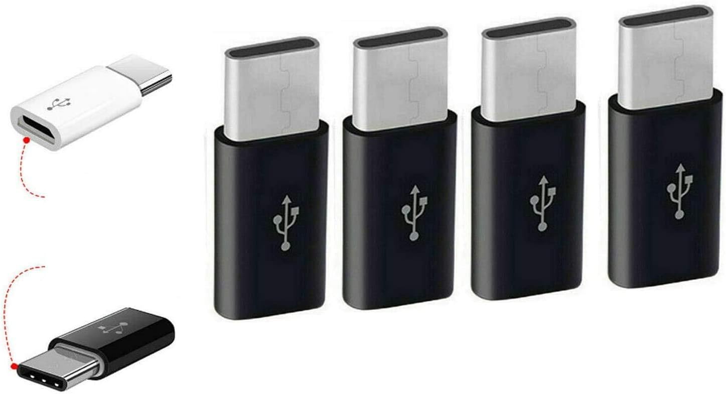 Micro USB to USB C Adapter, USB Type C Adapter Convert Connector with Resistor, Fast Charging for Samsung Galaxy S10 S9 S8 Plus Note 9 8, MacBook, LG V30 G5 G6, Moto Z2 Play (White)