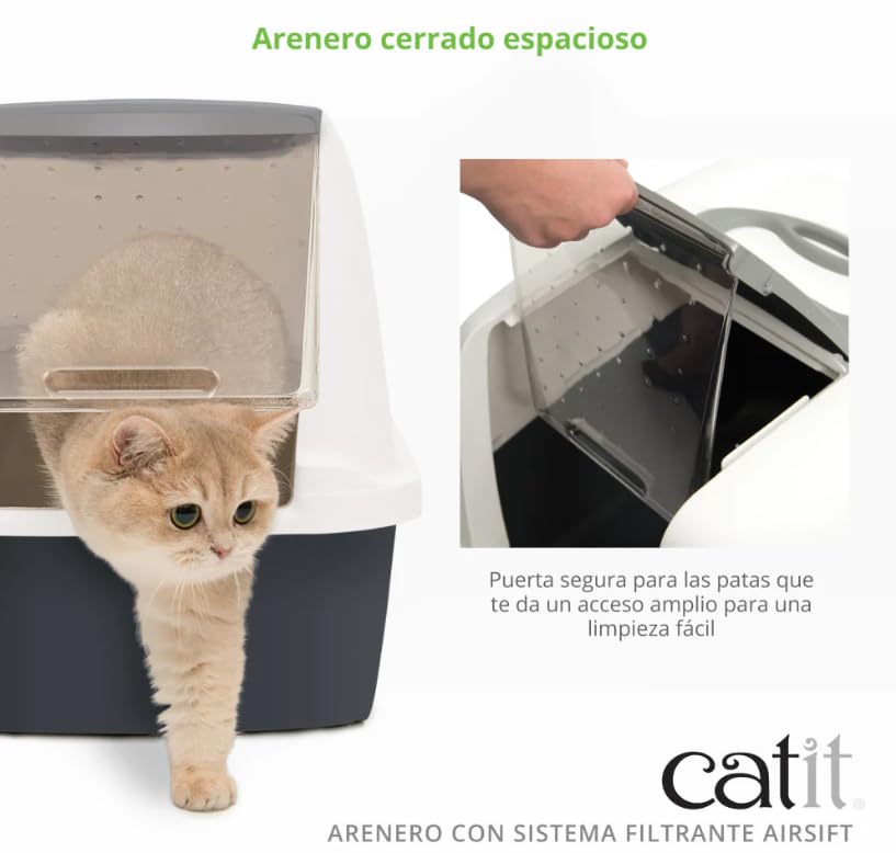 Arenero Cerrado Mediano para Gatos con Sistema Airsift - Catit