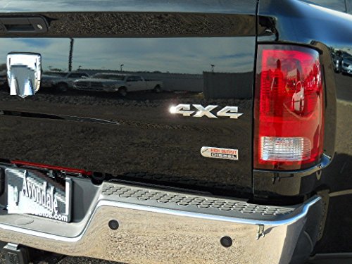 1 Oem Black 4X4 Emblem Badge 3D 4 X 4 Emblem Nameplate Decal Compatible With 1500 2500 3500 Flat Letter 2009-2018 (Chrome) #TOP4