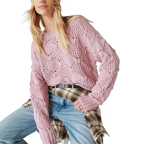Image of Lucky Brand Women's Lucky Brand Women's Open Stitch Pullover Sweater