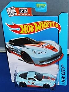 Hot Wheels, 2015 HW City, '09 Corvette ZR1 [Gulf Oil Light Blue and Orange] Die-Cast Vehicle #12/250, 1:64 Scale