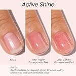 Gellen Active Glow Nail Polish One Step Ridge Filler Nail Strengthener with Hexanal & Pro-VE B5, Pomegranate Seed Oil for Healthier Glossier Nails, Ultra-Glowy Rose Mirror-Like Shine, 0.54 Fl Oz - Image 5
