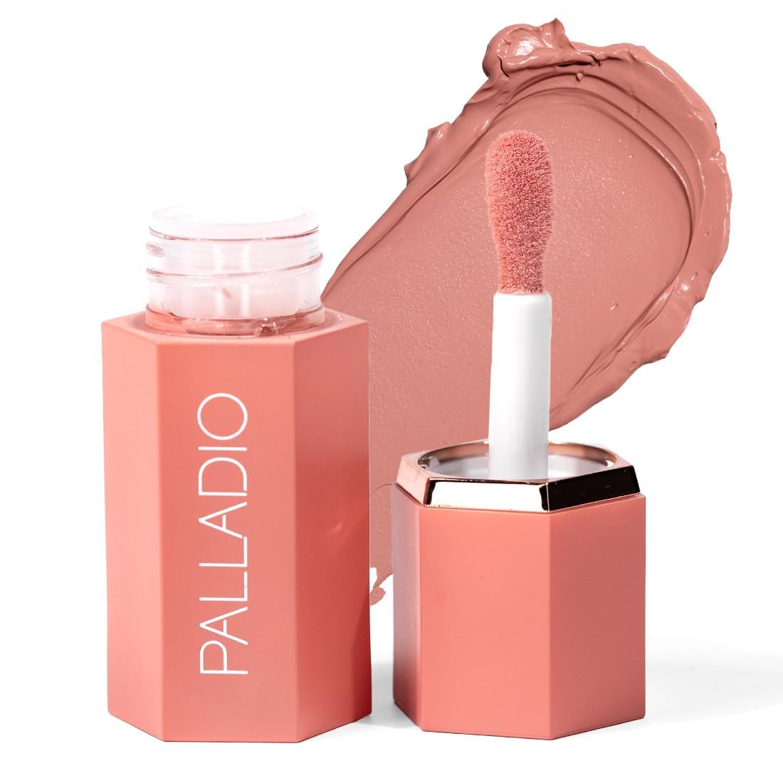 Palladio 2-in-1 Liquid Blush for Cheeks & Lips (Rose Cloud) - Weightless Cream Formula, Smudge-Proof, Long-Wearing Pigmented Blush | Natural Look Makeup with Dewy Finish