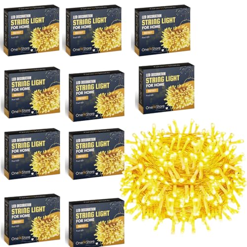 One94Store 36 Ft Warm White LED Pixel String Lights | 360° Copper...