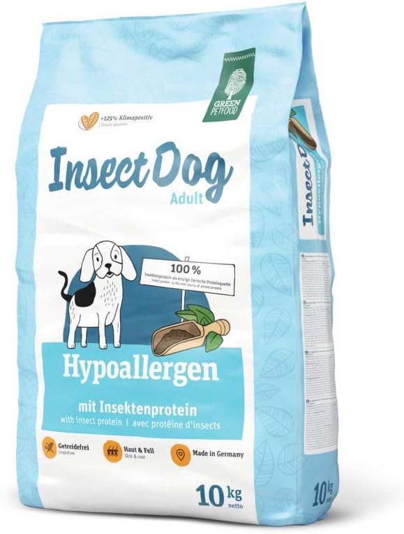 InsectDog Hypoallergenic complete dry dog food for dogs needing allergy relief 10kg