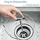 LIANCHEN Hochwertiger Badewanne Stopfen 43mm Abfluss-Stopfen Badewannenstöpsel Ablaufgarnitur aus Messing für handelsübliche Abflüsse Verstellbarer Stöpsel Badewanne mit innovativer Doppel Dichtung