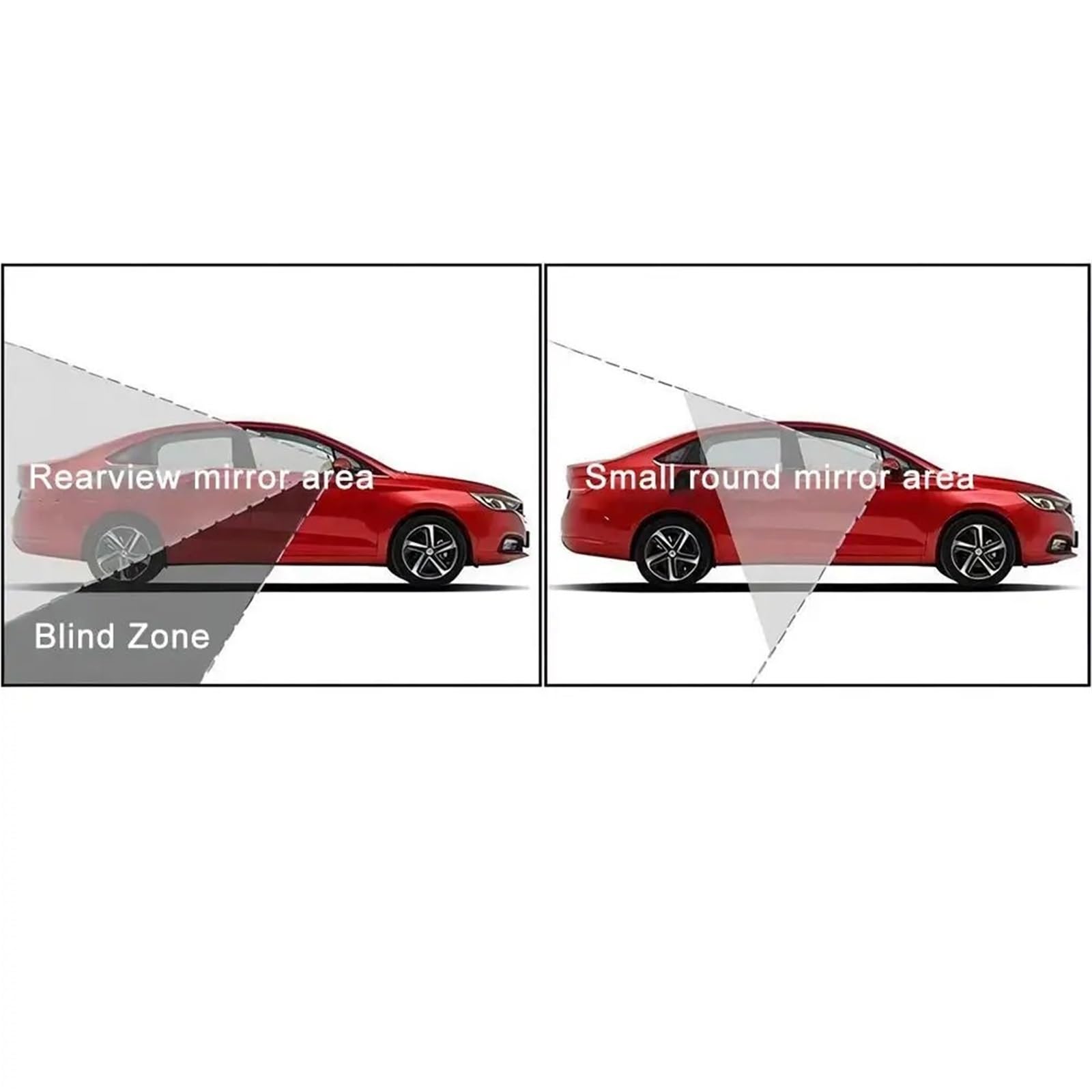 Accessori per auto Retrovisore per auto piccolo rotondo | Specchio per cecità visiva Specchio ausiliario impermeabile ad alta definizione a 360 gradi(Black)