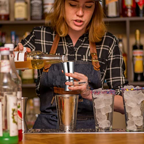 4 Pcs Spirit Measures 25ml 50ml, Stainless Steel Shot Measure, Drink Measures for Spirits Measure, Bar Dual Jigger Drinks Spirit Measure Cup for Bar Party Alcohol Wine Cocktail Drink Shaker Pourers - Image 6