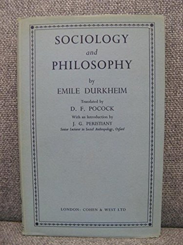 Sociology and Philosophy 0710013140 Book Cover