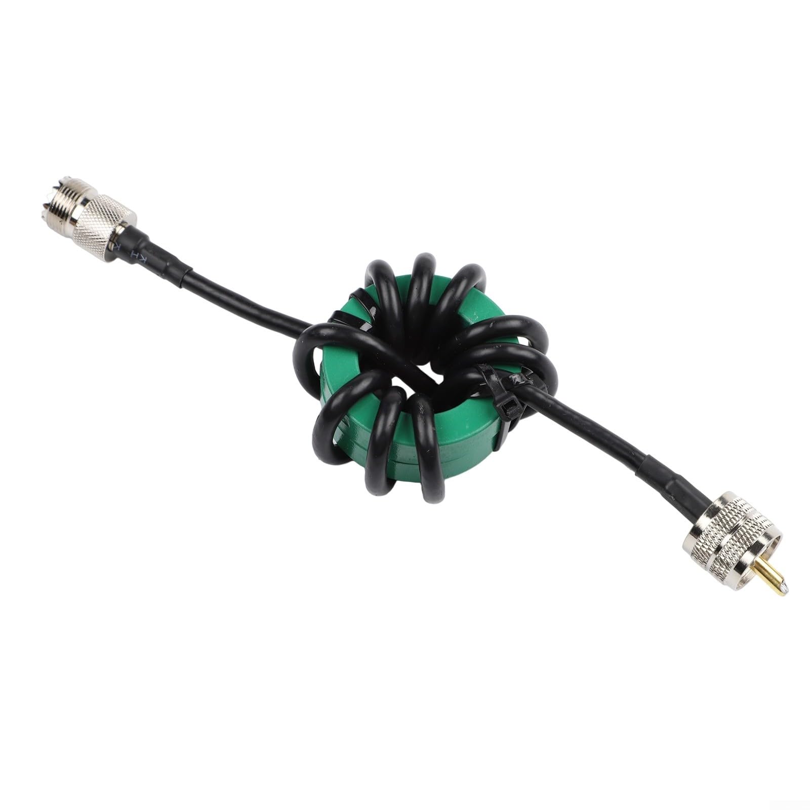 HF Kurzwellen Choke Balun 1:1 mit Nickel Zink Ferritkern, 1.8-50 MHz, 350W Dauerlast für FT8/Amateurfunk, RG58 Kabel, reduziert USB-Störungen(50mm Green)