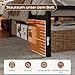 DICTAC Bettgestell 160x200 mit LED Beleuchtung Bett 160x200 mit Steckdose und USB-Ladefunktion &Holzkopfteil Metallbett mit Lattenrost aus Metall,Bettrahmen mit Stauraum unter dem Bett, Höche 32