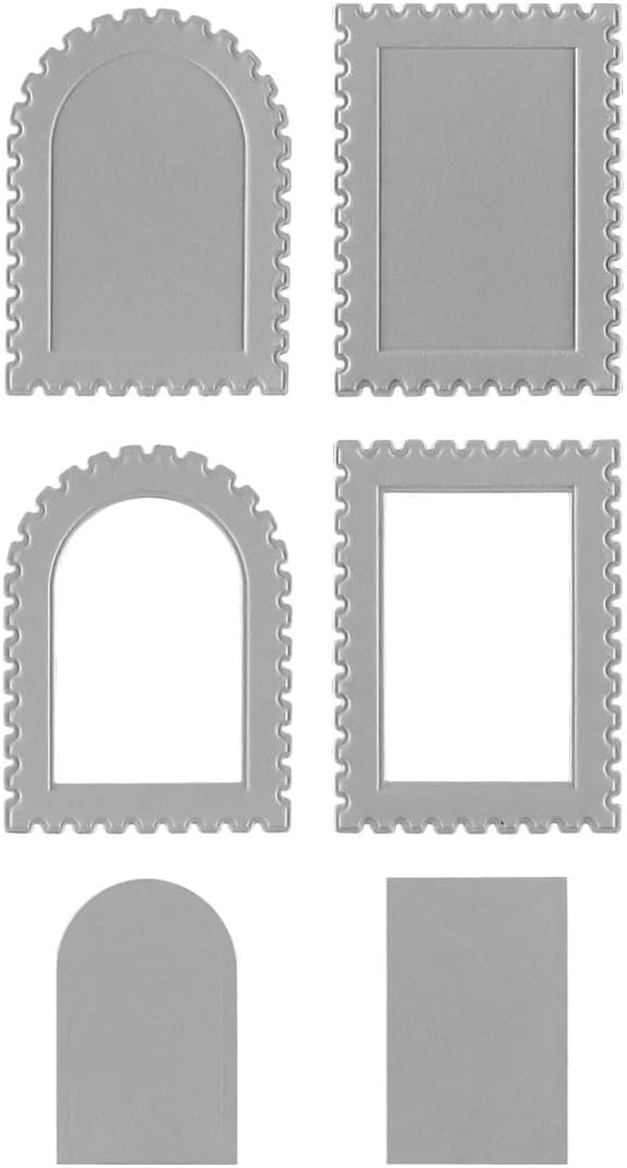 Spellbinders E3D-132 Postage Stamps 3D Emboss & Cut Folder from the Holiday Magic Collection