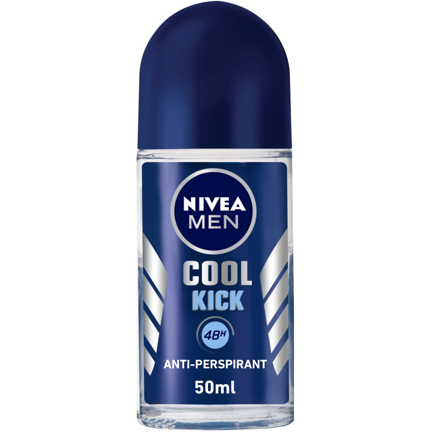 NIVEA MEN Cool Kick Roll-On Deodorant 50ml – Up to 48h Sweat & Odour Protection with a Refreshing Cooling Fresh Scent, Alcohol-Free Formula for an Instant Fresh Feel, Ideal for Active Men
