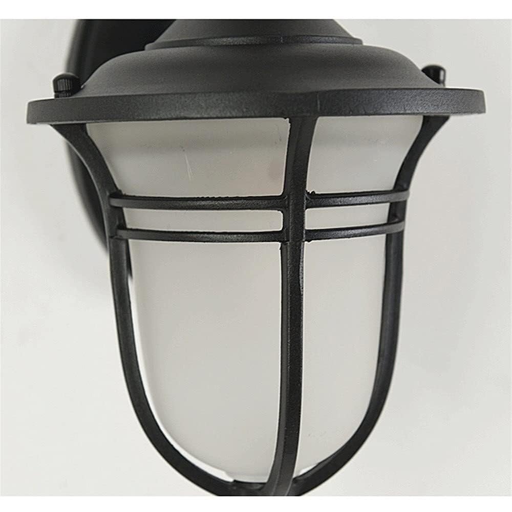Lampa Ogrodowa,Lampy Wodoodporna Lampa Ścienna Zewnętrzna Odlewana Ciśnieniowo Aluminiowa Kinkiet Szklany Klosz Lampa Alejka Balkon Patio Lampa Zewnętrzna Oprawa Ogrodowa(H45CM)
