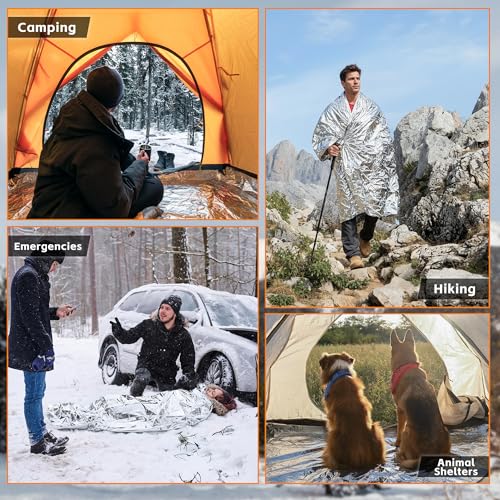 Aidehelp 6 Pack Emergency Blankets - Mylar Thermal Space Blankets for Survival and Protection - Ideal for Camping, Outdoors, Hiking, Rescue, Marathons - image 6