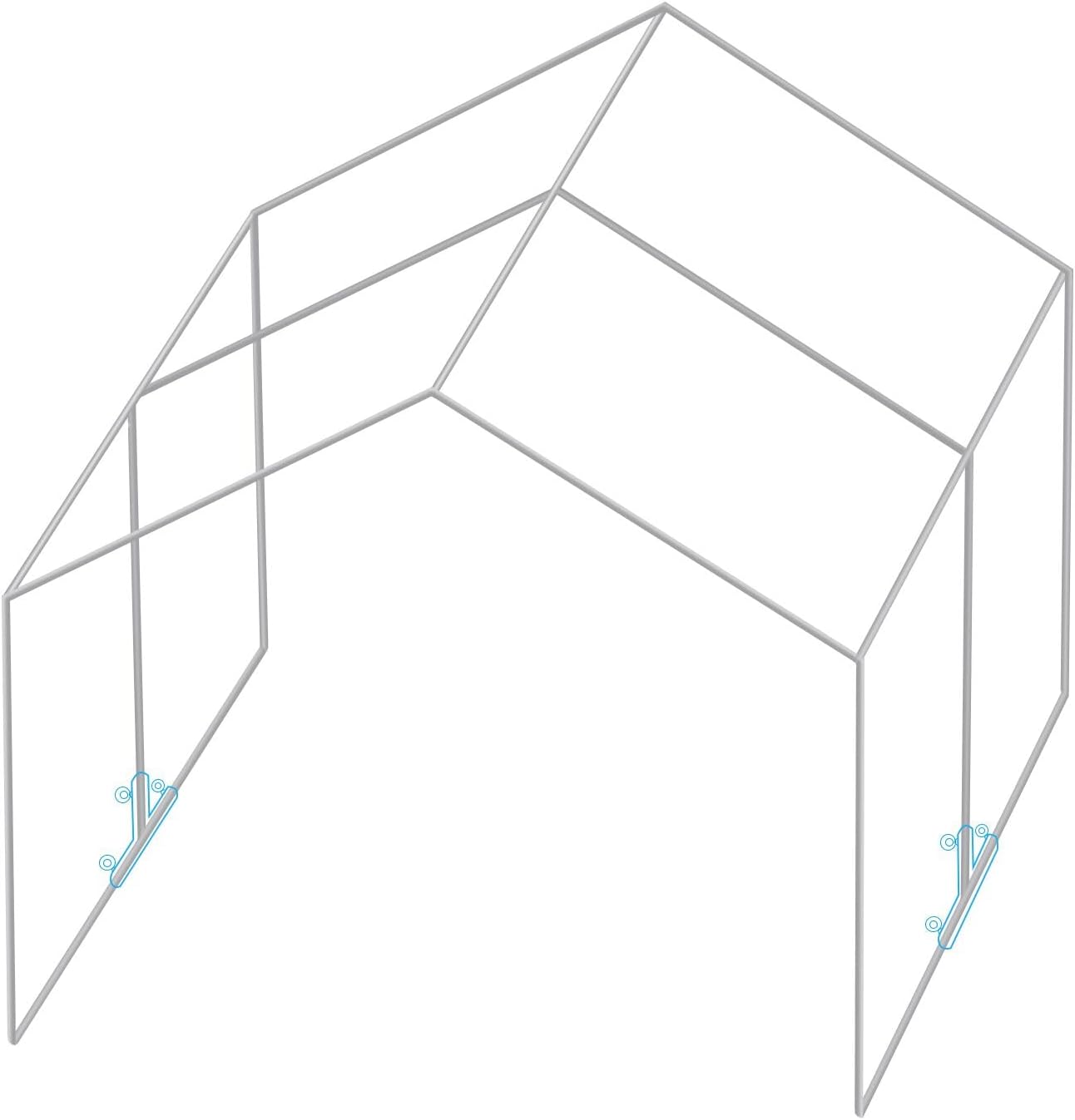 Aoneky 1 3/8'' Corner Canopy Fitting Couplers Kit - Frame Carport Connectors (2pcs 3 Way T Shaped Fittings)