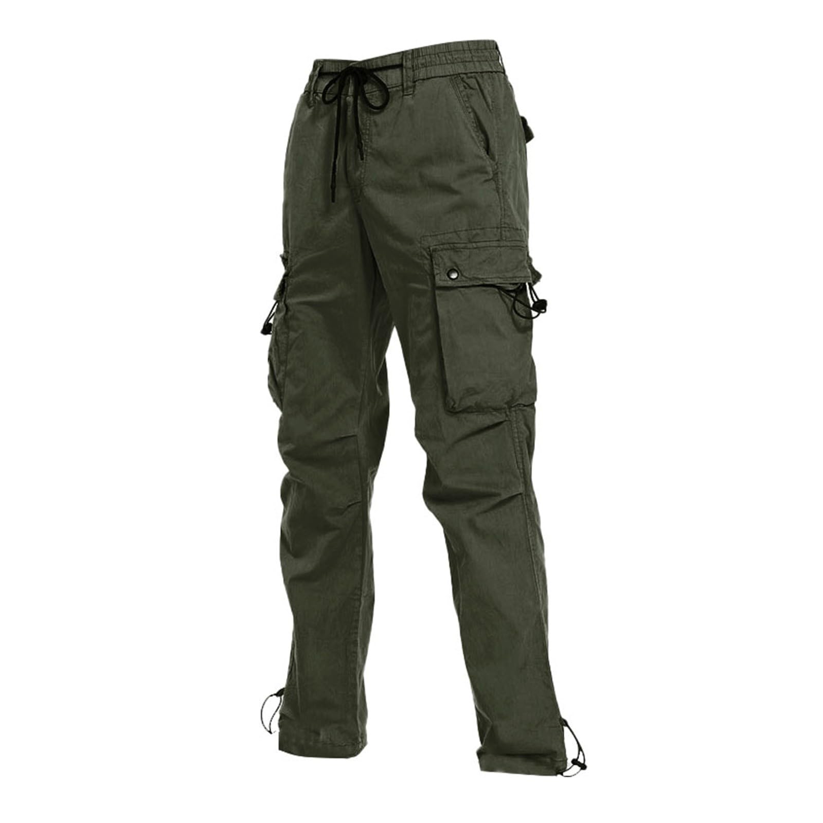 Pantaloni cargo lunghi da uomo, in cotone, per attività all'aria aperta, moderni, con tasche, tinta unita, casual, pantaloni da lavoro, pantaloni cargo vintage, pantaloni da trekking per uomini