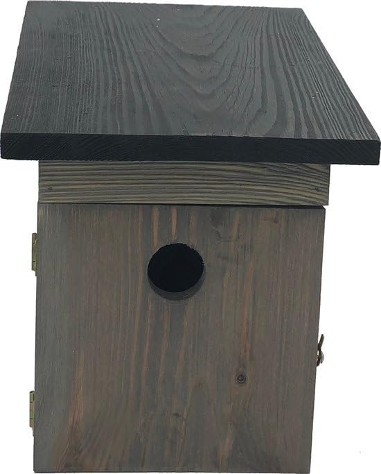 Vogelhaus 21 x 19 x 25 cm – Nistkasten für Meisen, Holz, FSC-Zertifiziert, mit Zugangstür und Futterpaket